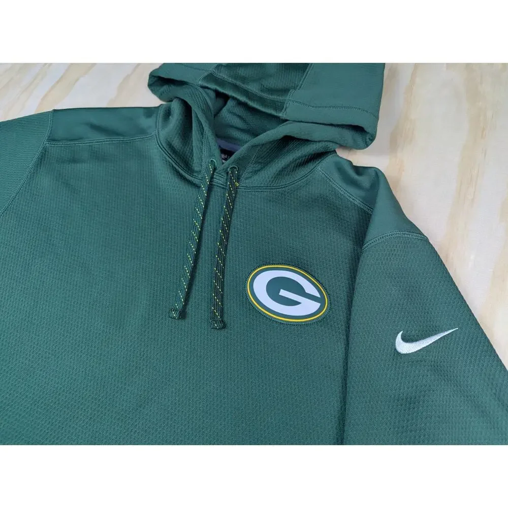 Nike Men's XL Green Bay Packers Therma-Fit NFL On-Field Pullover Hoodie Green